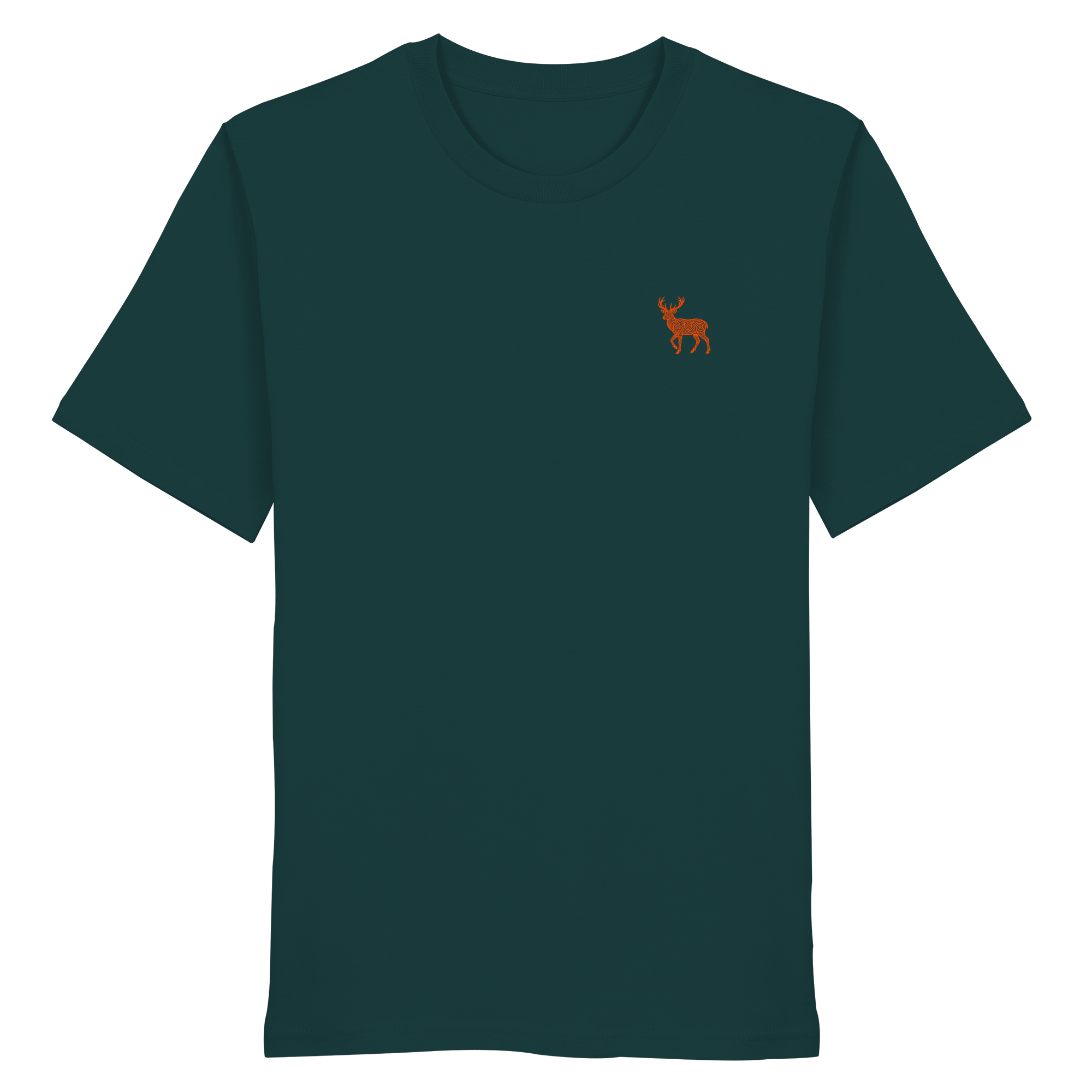 James Hunter - Nature and Beyond Unisex-Shirts Glazed Green / XS The Deer (orange) - Organic Shirt