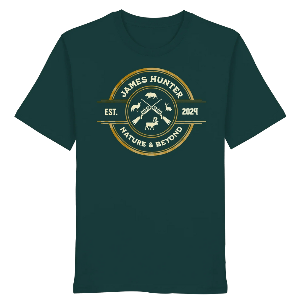 James Hunter - Nature and Beyond Unisex-Shirts Glazed Green / XS The Hunter’s Emblem – James Hunter Original - Organic Shirt