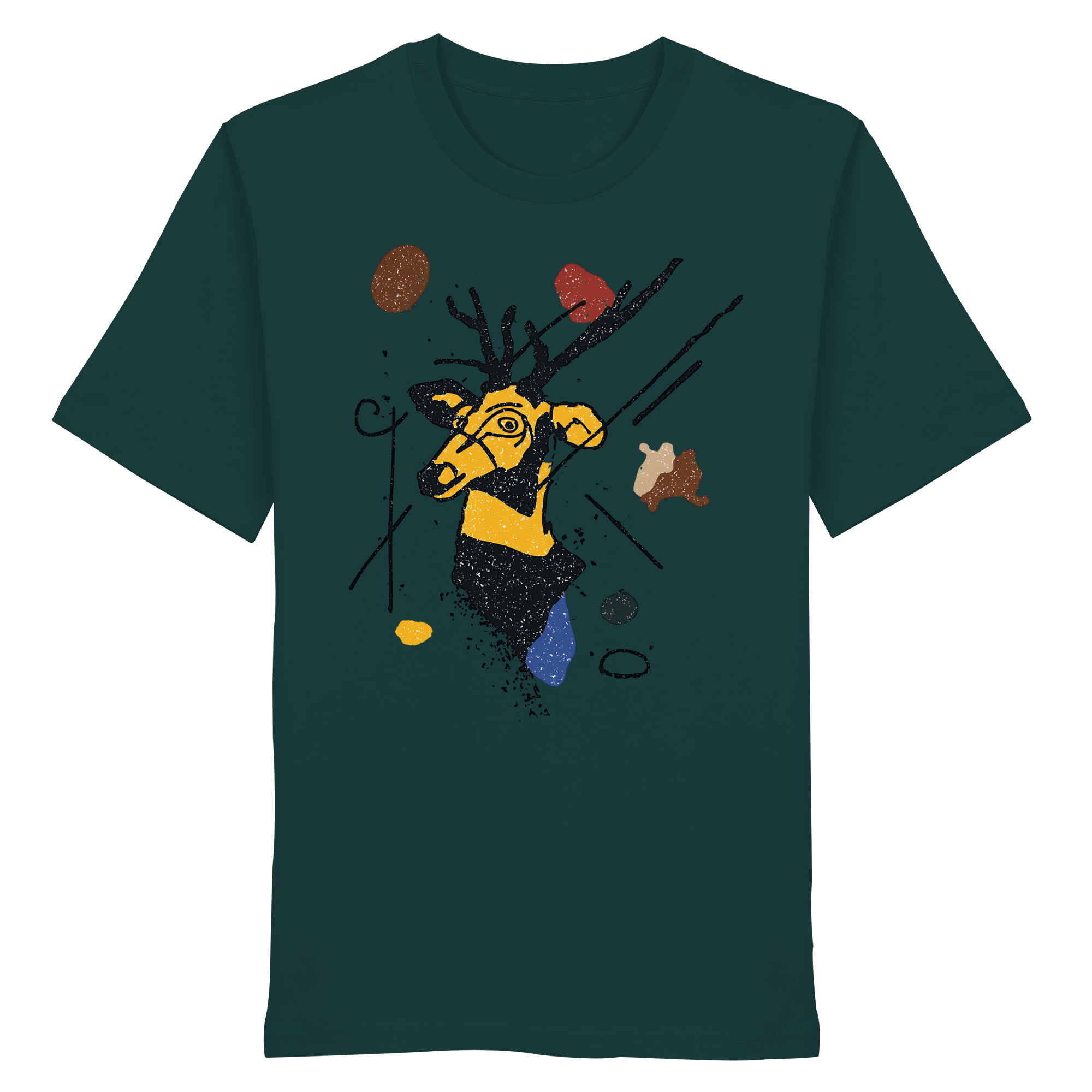 James Hunter - Nature and Beyond Unisex-Shirts Glazed Green / XS The Stag — Art Collection No.2 - Organic Shirt