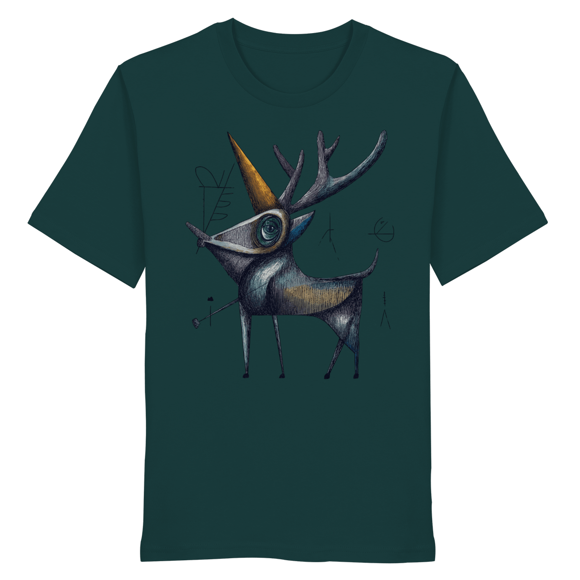 James Hunter - Nature and Beyond Unisex-Shirts Glazed Green / XS The Watcher — Art Collection Organic T-Shirt No. 8
