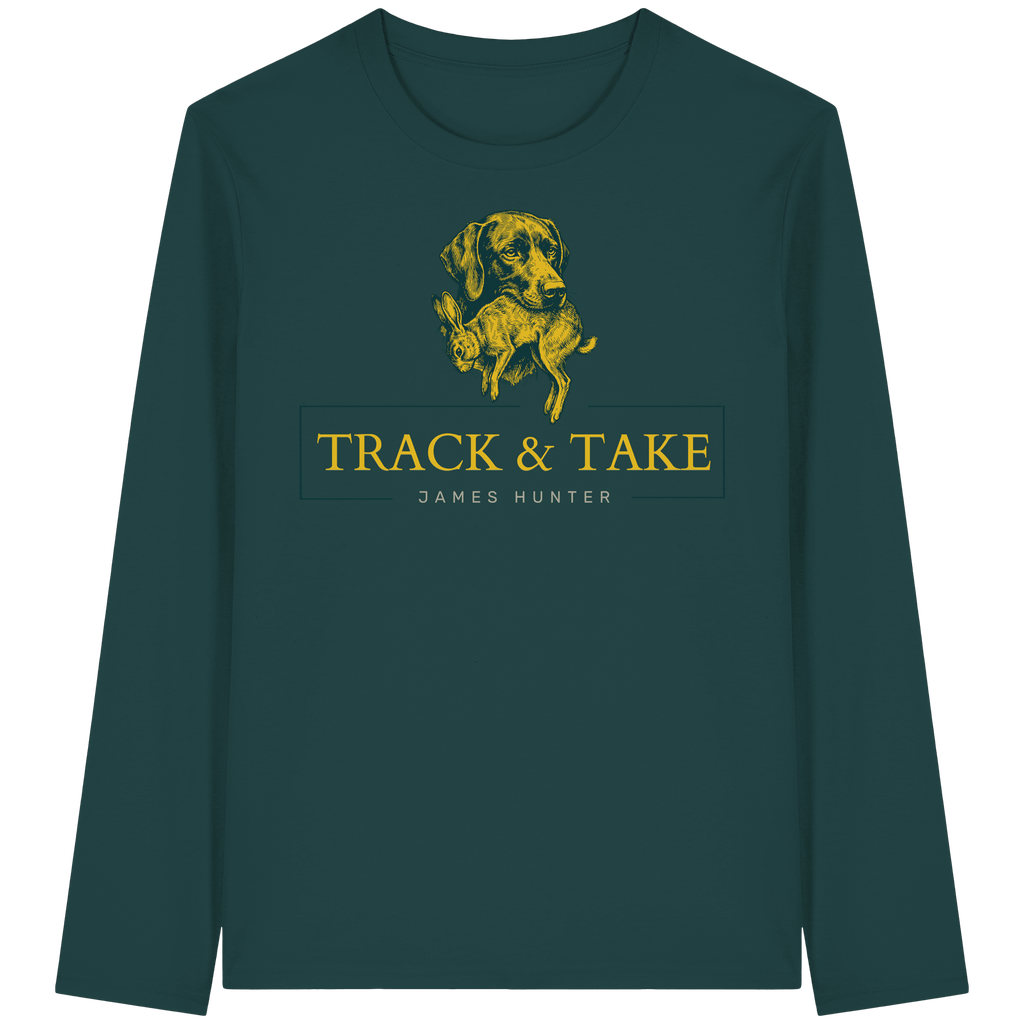 James Hunter - Nature and Beyond Unisex-Shirts Glazed Green / XS Track & Take - Organic Longsleeve T-Shirt