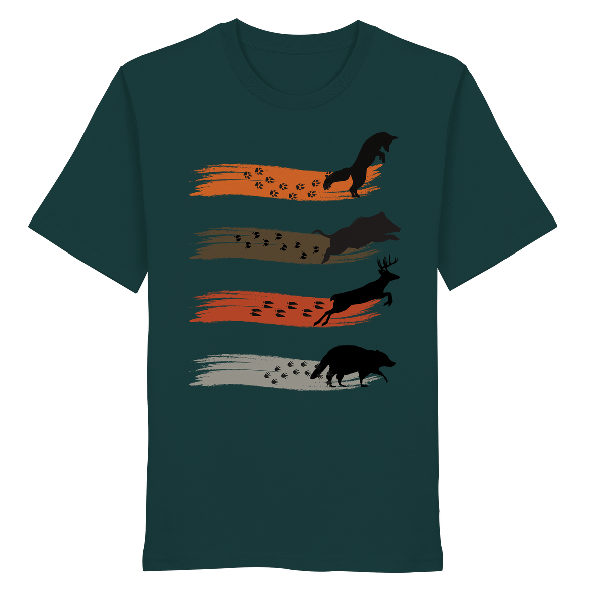 James Hunter - Nature and Beyond Unisex-Shirts Glazed Green / XS Tracks of the Wild - Organic Shirt