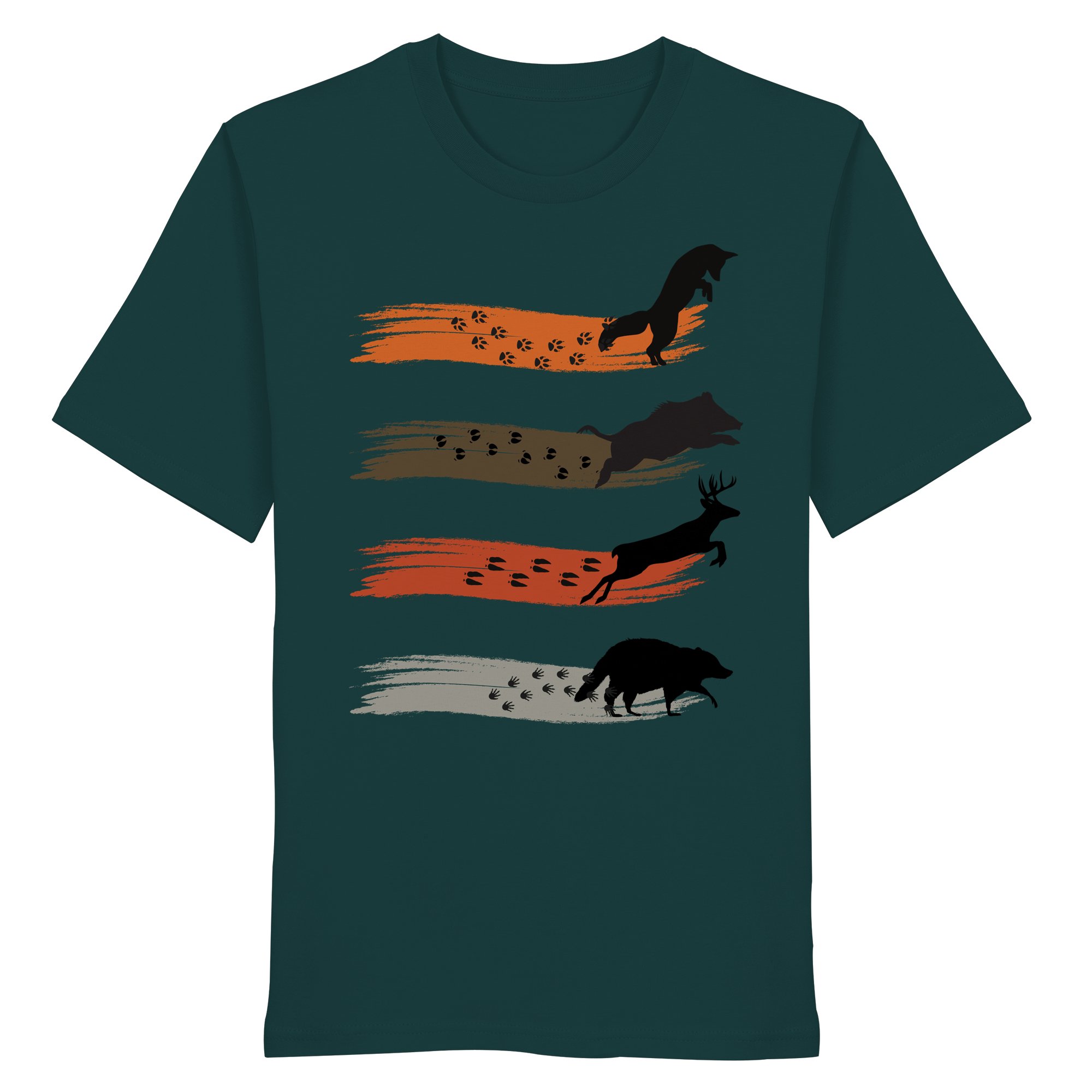 James Hunter - Nature and Beyond Unisex-Shirts Glazed Green / XS Tracks of the Wild - Organic Shirt