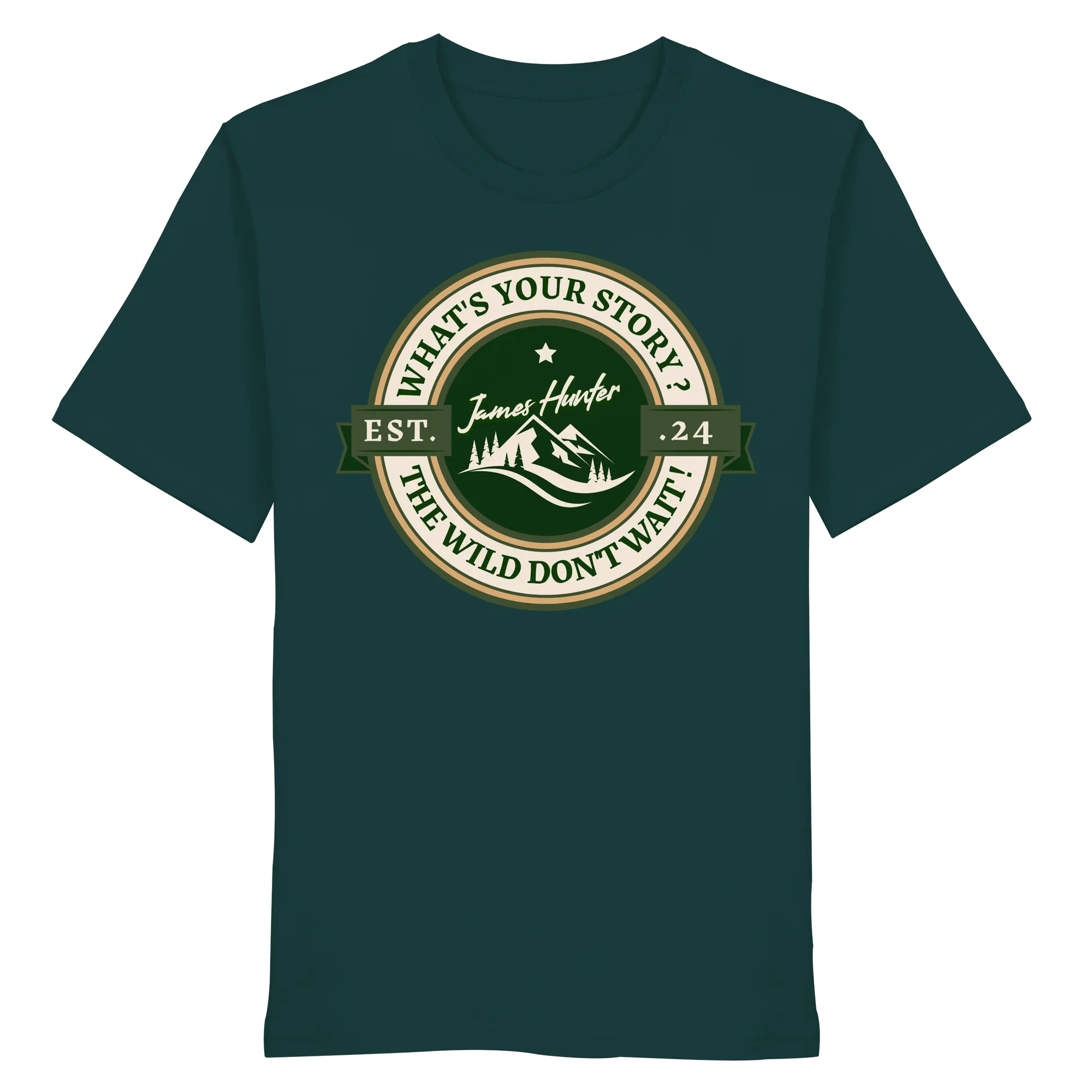 James Hunter - Nature and Beyond Unisex-Shirts Glazed Green / XS What's your Story ? Green/Green - Organic Shirt