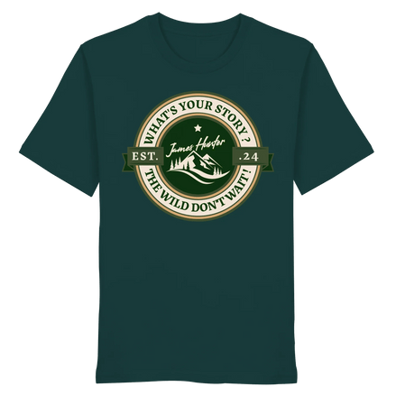 James Hunter - Nature and Beyond Unisex-Shirts Glazed Green / XS What's your Story ? Green/Green - Organic Shirt