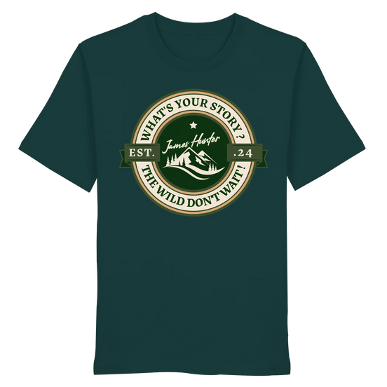 James Hunter - Nature and Beyond Unisex-Shirts Glazed Green / XS What's your Story ? Green/Green - Organic Shirt