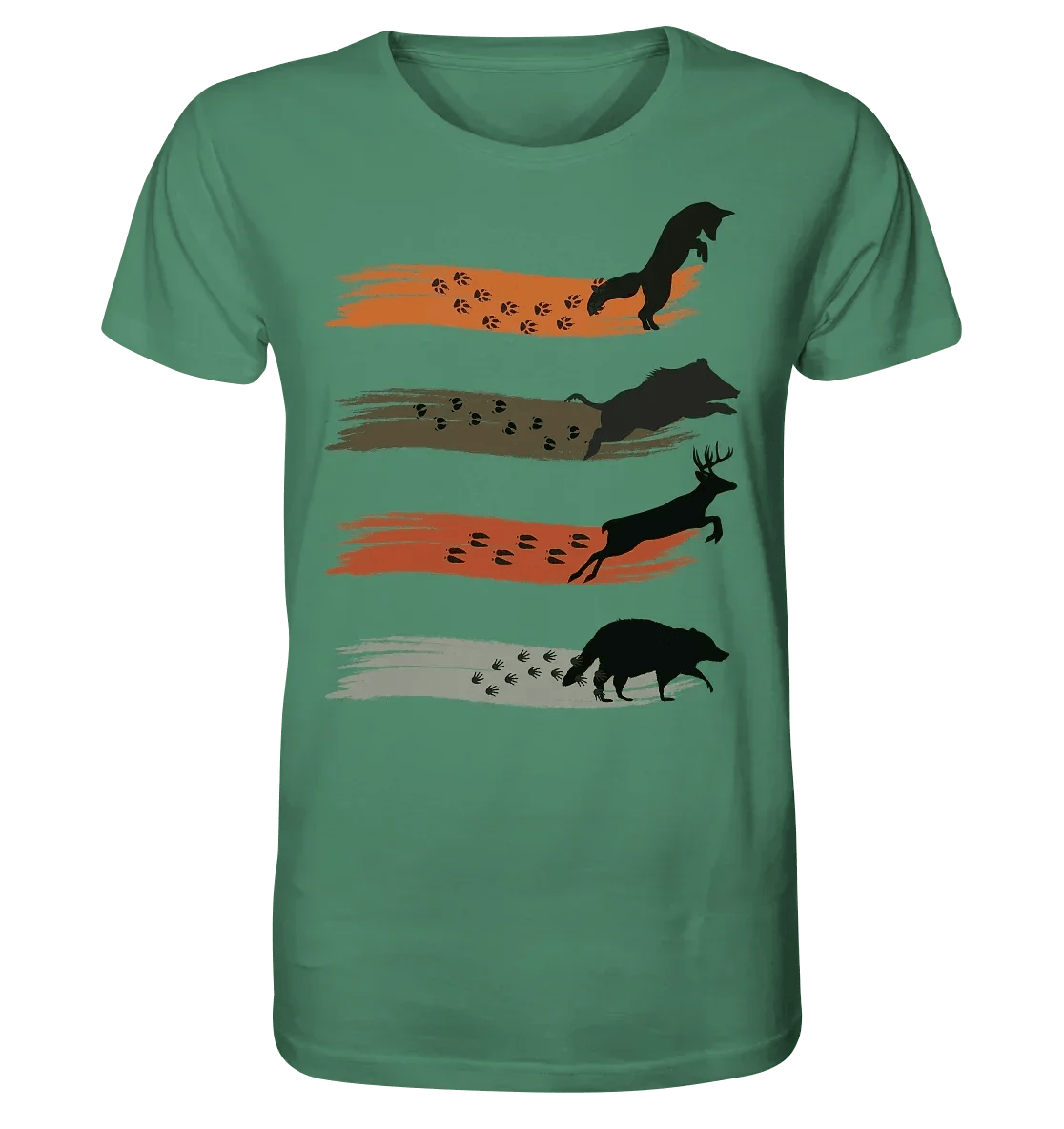 James Hunter - Nature and Beyond Unisex-Shirts Green Bay / XS "Tracks of the Wild"  Organic Shirt