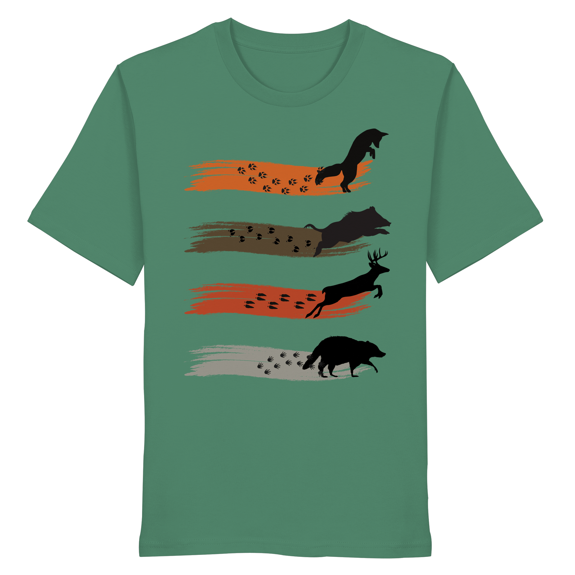 James Hunter - Nature and Beyond Unisex-Shirts Green Bay / XS Tracks of the Wild - Organic Shirt