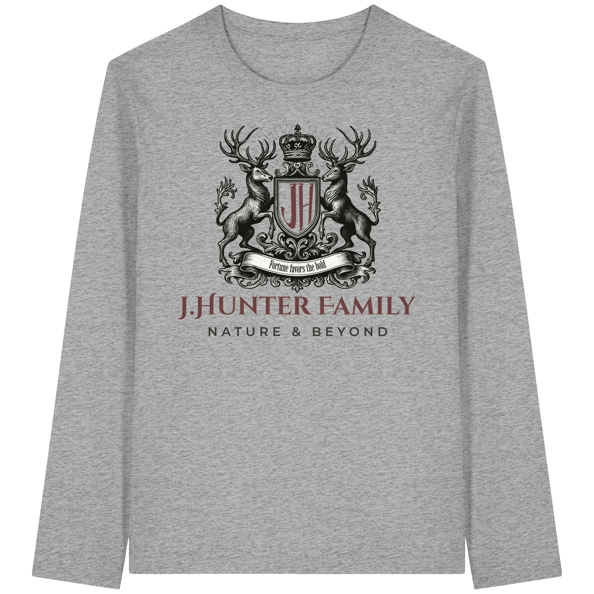 James Hunter - Nature and Beyond Unisex-Shirts Heather Grey / XS James Hunter Family - Grey/Black - Organic Longsleeve T-Shirt