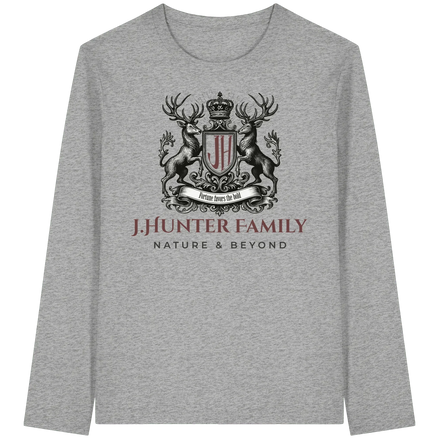 James Hunter - Nature and Beyond Unisex-Shirts Heather Grey / XS James Hunter Family - Grey/Black - Organic Longsleeve T-Shirt