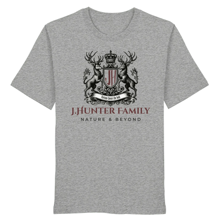 James Hunter - Nature and Beyond Unisex-Shirts Heather Grey / XS James Hunter Family - Grey/Black - Organic Shirt