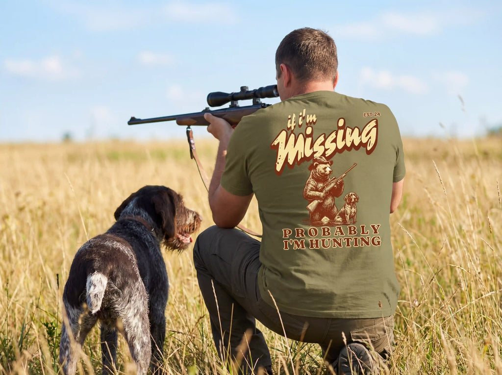 James Hunter - Nature and Beyond Unisex-Shirts If I'm Missing - Probably I'm Hunting - Organic Shirt