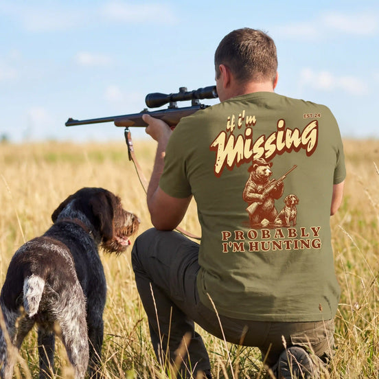 James Hunter - Nature and Beyond Unisex-Shirts If I'm Missing - Probably I'm Hunting - Organic Shirt