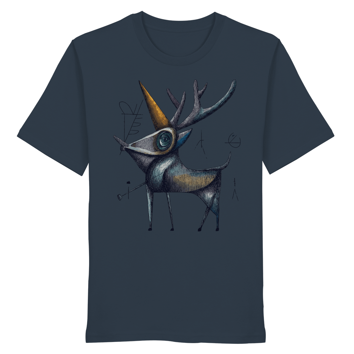 James Hunter - Nature and Beyond Unisex-Shirts India Ink Grey / XS The Watcher — Art Collection Organic T-Shirt No. 8