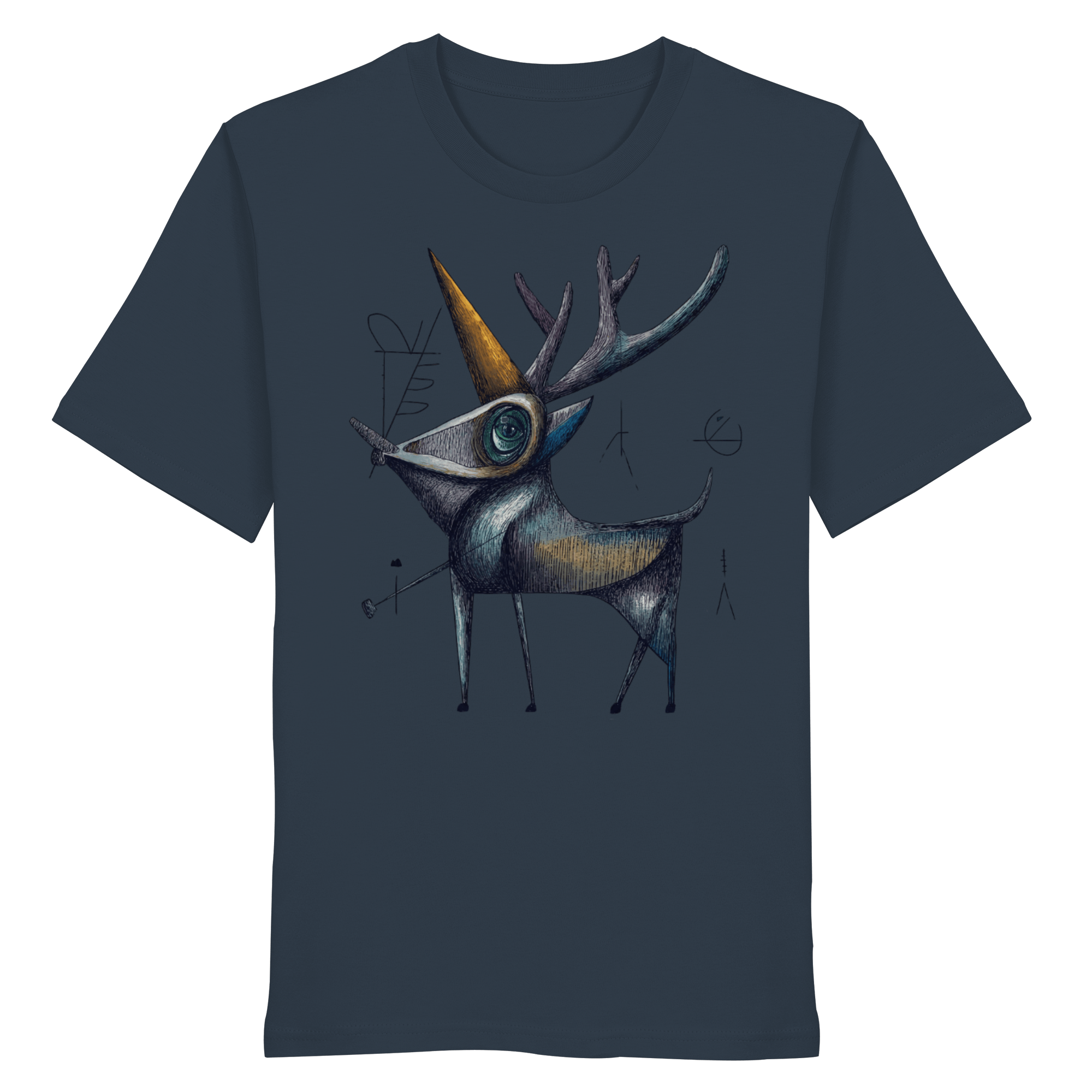 James Hunter - Nature and Beyond Unisex-Shirts India Ink Grey / XS The Watcher — Art Collection Organic T-Shirt No. 8