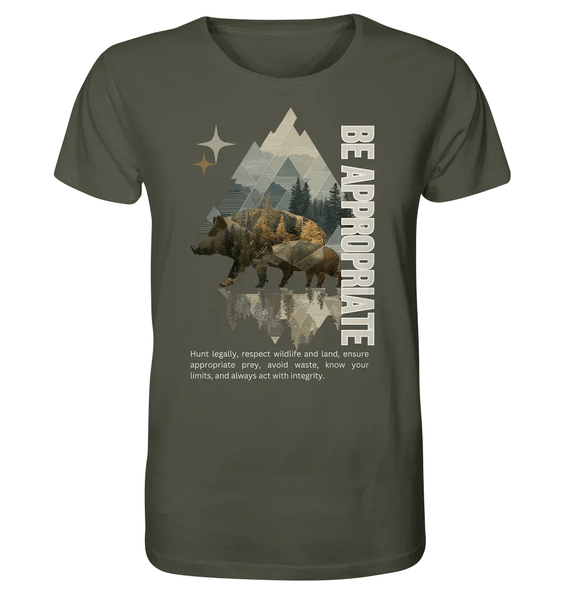 James Hunter - Nature and Beyond Unisex-Shirts Khaki / XS Be Appropriate - Organic Shirt