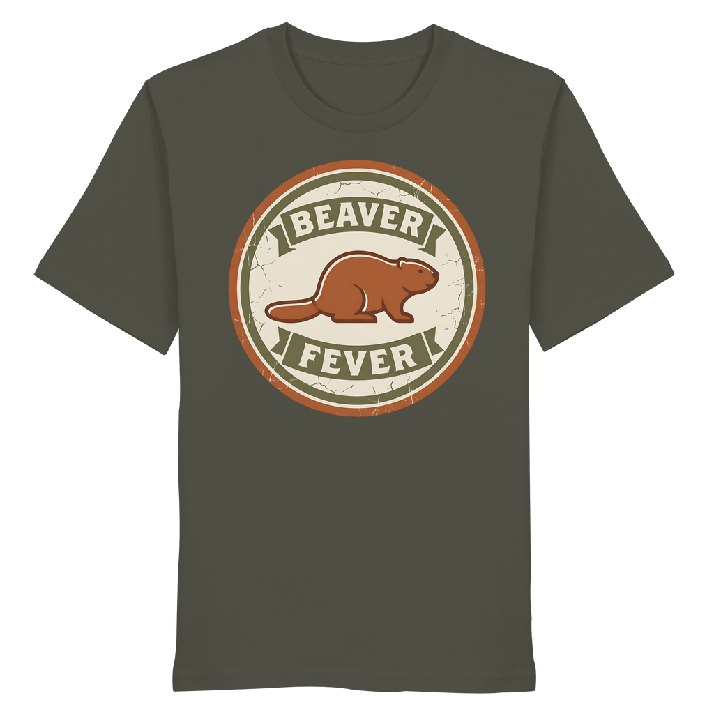 James Hunter - Nature and Beyond Unisex-Shirts Khaki / XS Beaver Fever - Organic Shirt