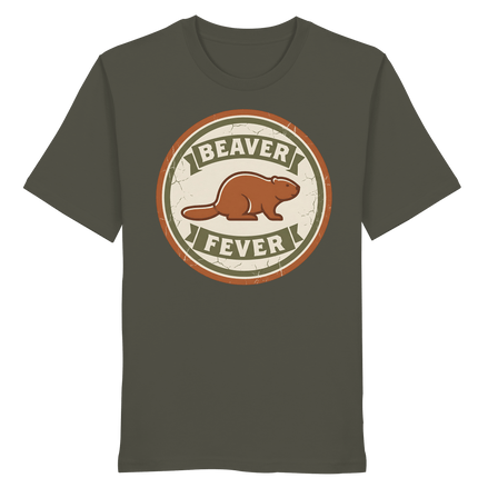 James Hunter - Nature and Beyond Unisex-Shirts Khaki / XS Beaver Fever - Organic Shirt
