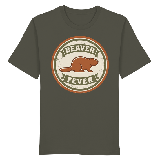 James Hunter - Nature and Beyond Unisex-Shirts Khaki / XS Beaver Fever - Organic Shirt