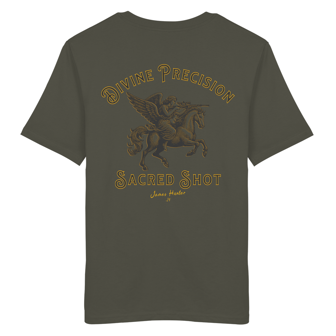 James Hunter - Nature and Beyond Unisex-Shirts Khaki / XS Divine Precision - Sacred Shot - Organic Shirt