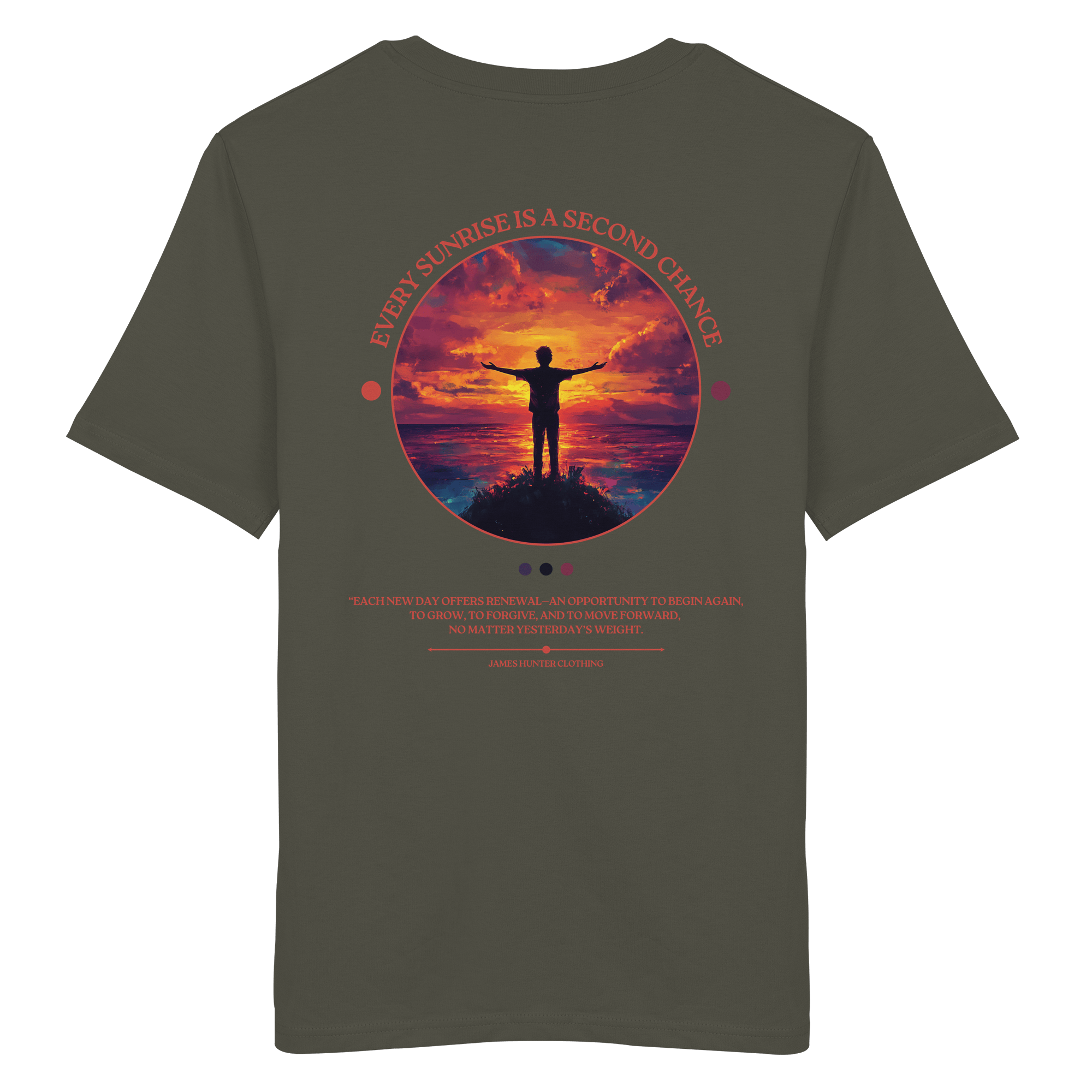 James Hunter - Nature and Beyond Unisex-Shirts Khaki / XS Every Sunrise Is A Second Chance - Organic Shirt