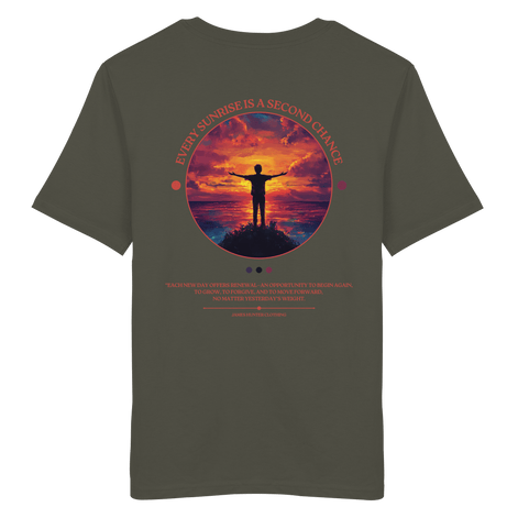 James Hunter - Nature and Beyond Unisex-Shirts Khaki / XS Every Sunrise Is A Second Chance - Organic Shirt