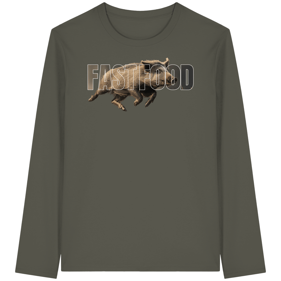 James Hunter - Nature and Beyond Unisex-Shirts Khaki / XS FASTFOOD - Organic Longsleeve T-Shirt