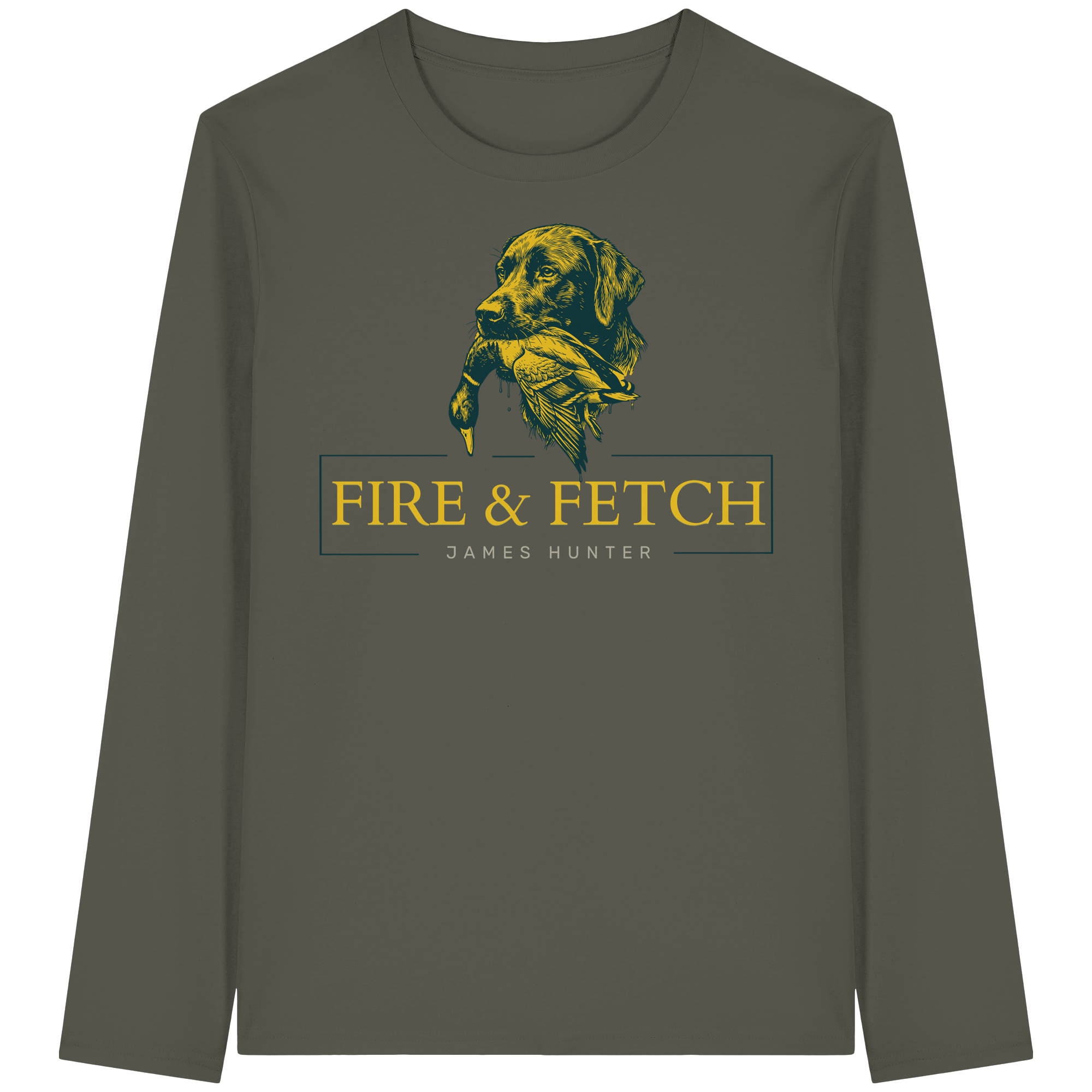 James Hunter - Nature and Beyond Unisex-Shirts Khaki / XS FIRE & FETCH - Organic Longsleeve T-Shirt