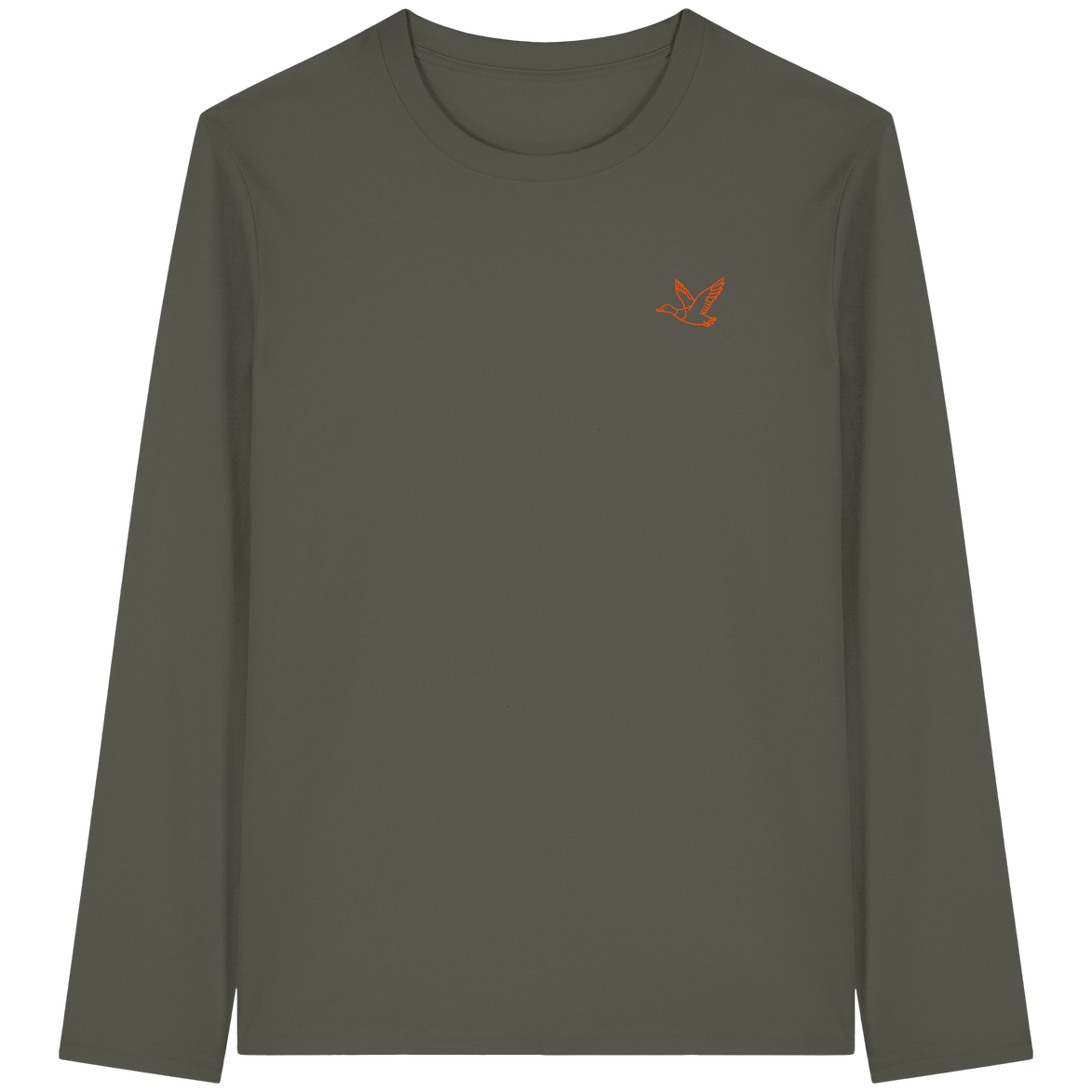 James Hunter - Nature and Beyond Unisex-Shirts Khaki / XS Flying Duck - Organic Longsleeve T-Shirt