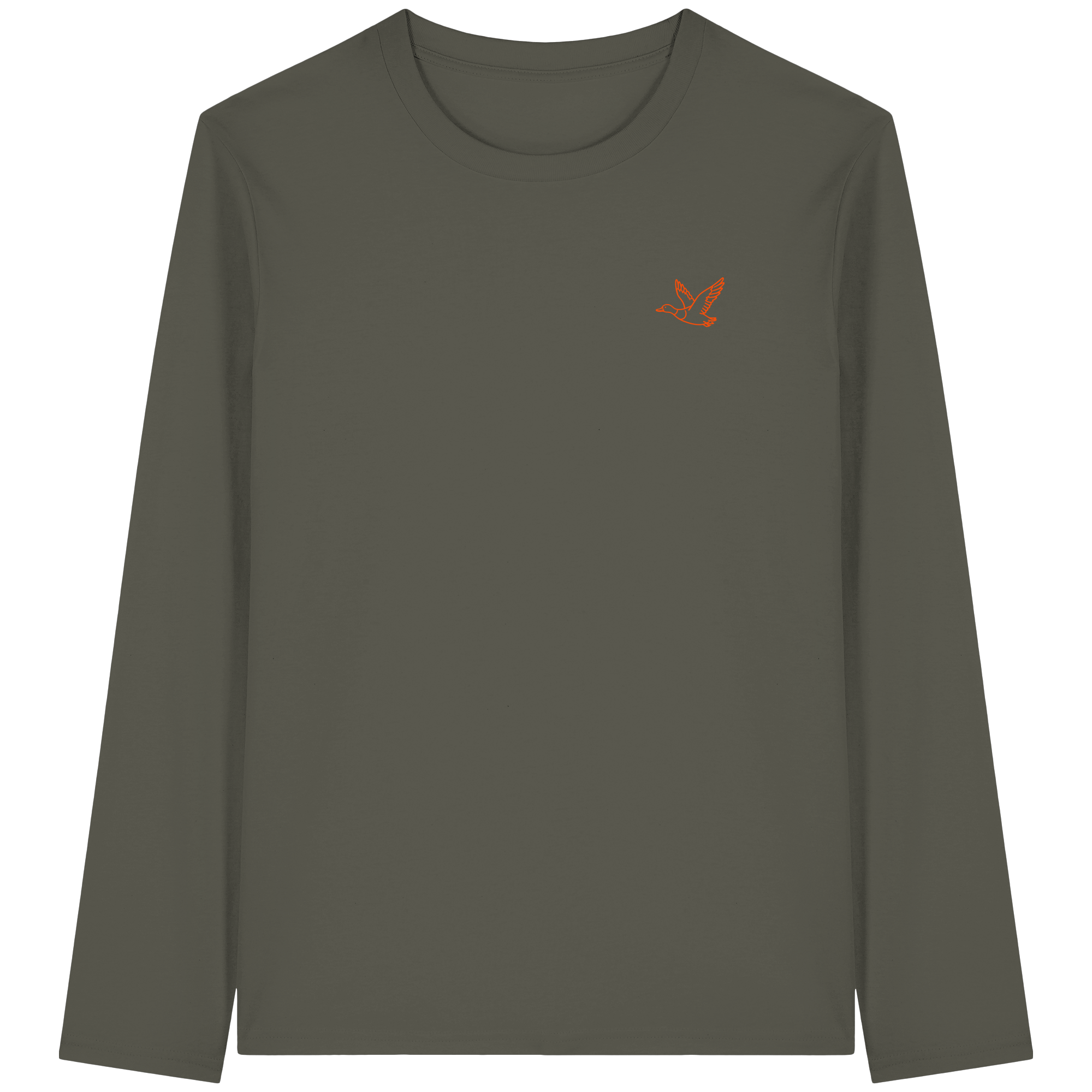 James Hunter - Nature and Beyond Unisex-Shirts Khaki / XS Flying Duck - Organic Longsleeve T-Shirt
