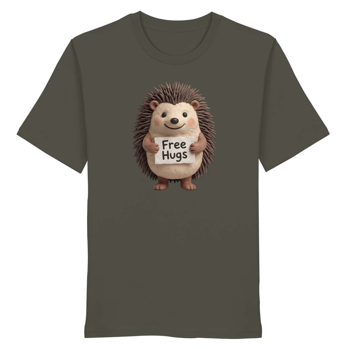 James Hunter - Nature and Beyond Unisex-Shirts Khaki / XS Free Hugs - Organic Shirt