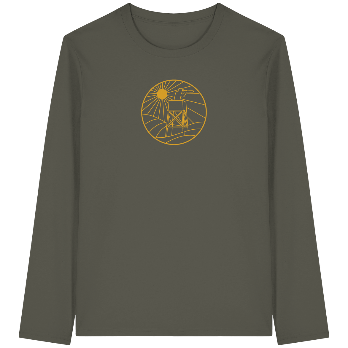 James Hunter - Nature and Beyond Unisex-Shirts Khaki / XS Golden Circle - Organic Longsleeve T-Shirt
