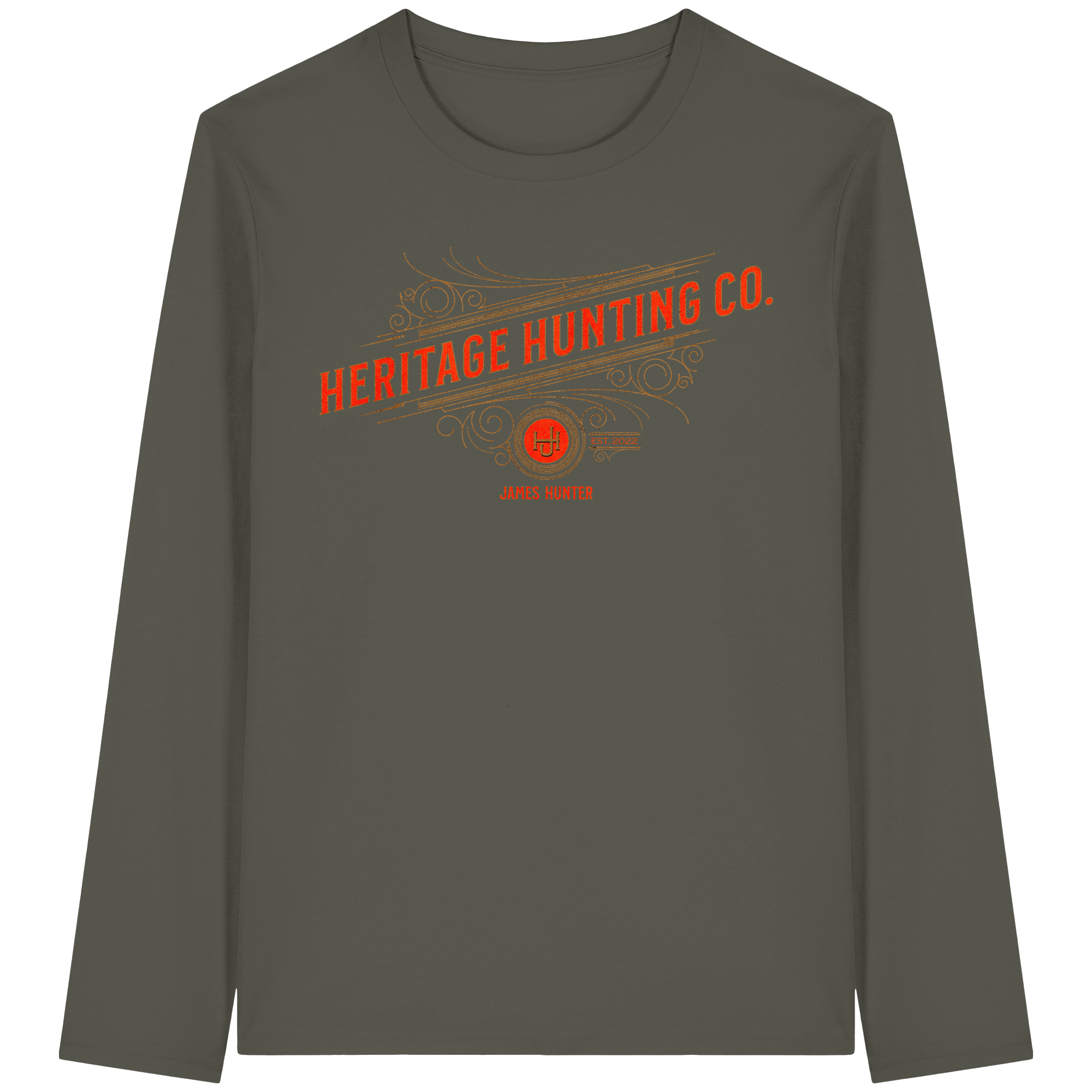 James Hunter - Nature and Beyond Unisex-Shirts Khaki / XS Heritage Hunting Co. - Organic Longsleeve T-Shirt
