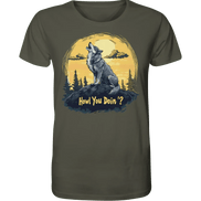 James Hunter - Nature and Beyond Unisex-Shirts Khaki / XS Howl You Doin' ? - Organic Shirt