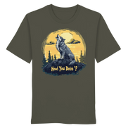 James Hunter - Nature and Beyond Unisex-Shirts Khaki / XS Howl You Doin' ? - Organic Shirt