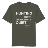 James Hunter - Nature and Beyond Unisex-Shirts Khaki / XS HUNTING - Where Problems Go Quiet - Organic Shirt