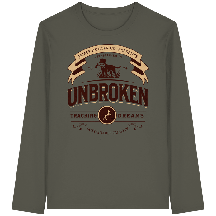 James Hunter - Nature and Beyond Unisex-Shirts Khaki / XS J. H. Unbroken - Tracking Dreams - Organic Longsleeve T-Shirt