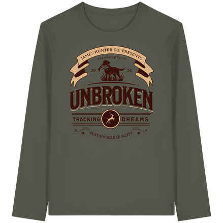 James Hunter - Nature and Beyond Unisex-Shirts Khaki / XS J. H. Unbroken - Tracking Dreams - Organic Longsleeve T-Shirt