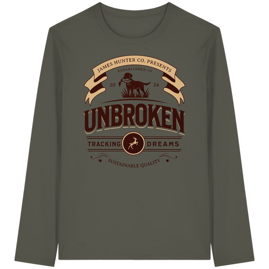 James Hunter - Nature and Beyond Unisex-Shirts Khaki / XS J. H. Unbroken - Tracking Dreams - Organic Longsleeve T-Shirt