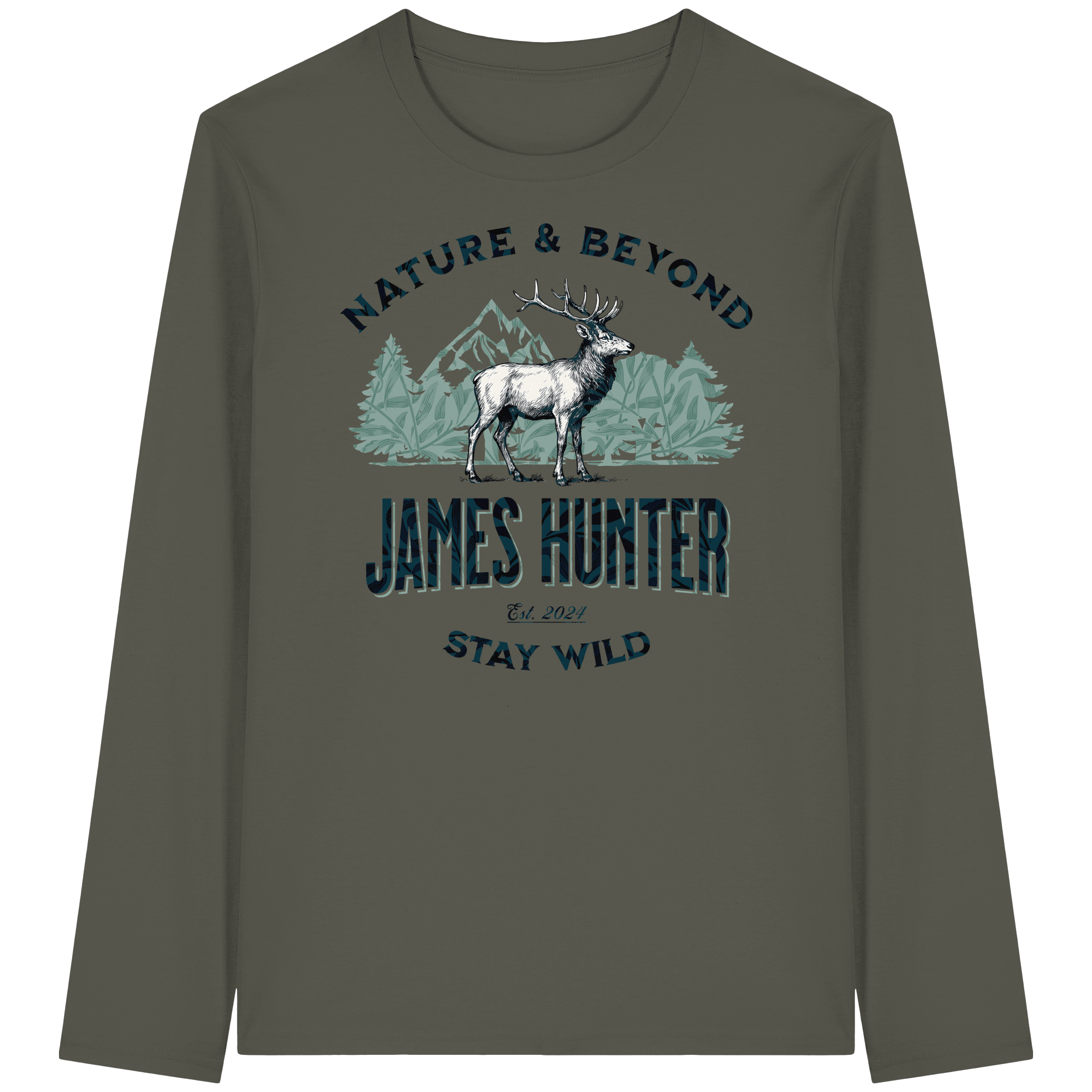 James Hunter - Nature and Beyond Unisex-Shirts Khaki / XS James Hunter - Nature & Beyond - Organic Longsleeve T-Shirt