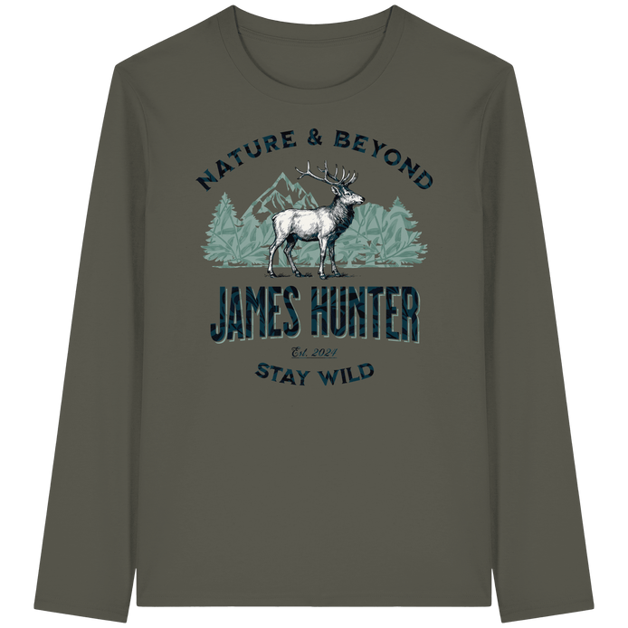 James Hunter - Nature and Beyond Unisex-Shirts Khaki / XS James Hunter - Nature & Beyond - Organic Longsleeve T-Shirt