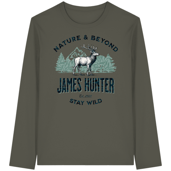 James Hunter - Nature and Beyond Unisex-Shirts Khaki / XS James Hunter - Nature & Beyond - Organic Longsleeve T-Shirt