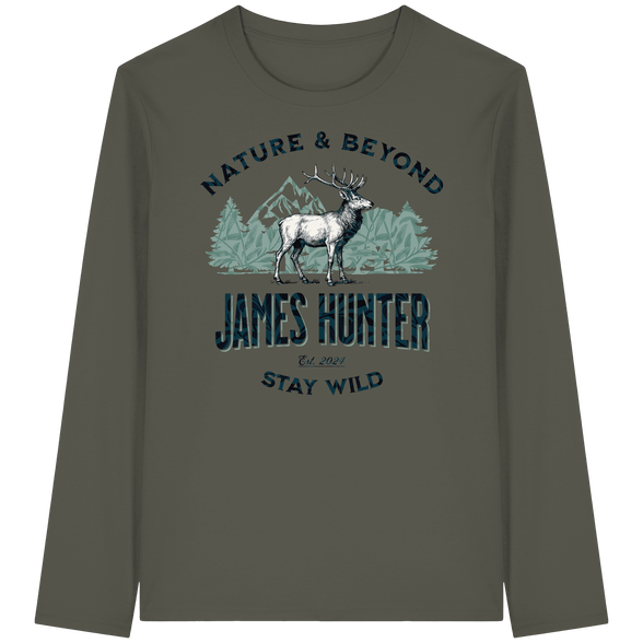 James Hunter - Nature and Beyond Unisex-Shirts Khaki / XS James Hunter - Nature & Beyond - Organic Longsleeve T-Shirt