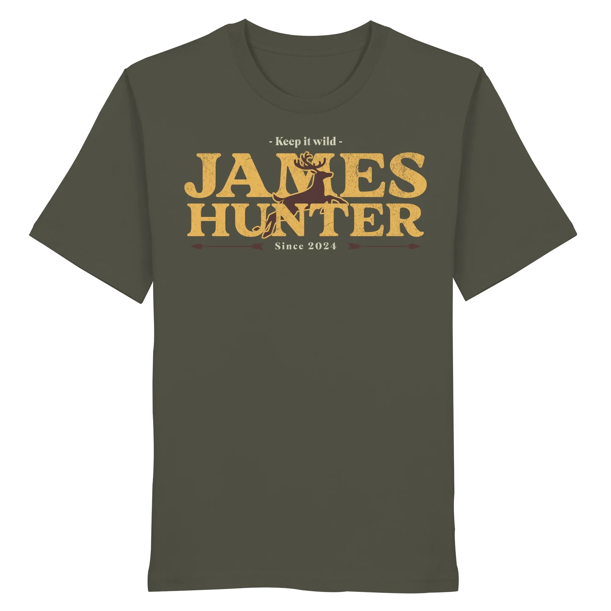 James Hunter - Nature and Beyond Unisex-Shirts Khaki / XS Keep It Wild  - Organic Shirt