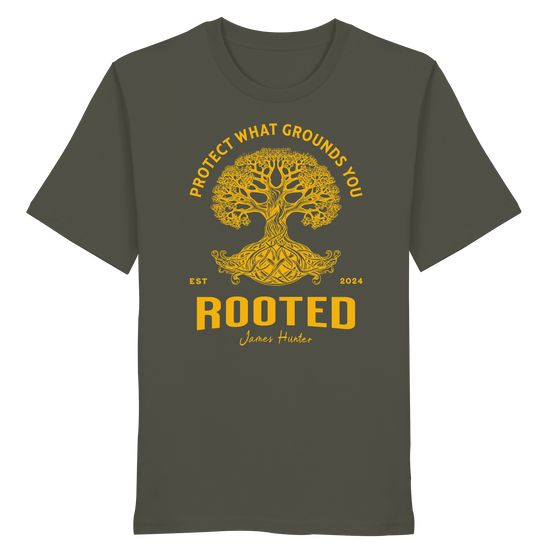 James Hunter - Nature and Beyond Unisex-Shirts Khaki / XS "ROOTED – Protect What Grounds You"