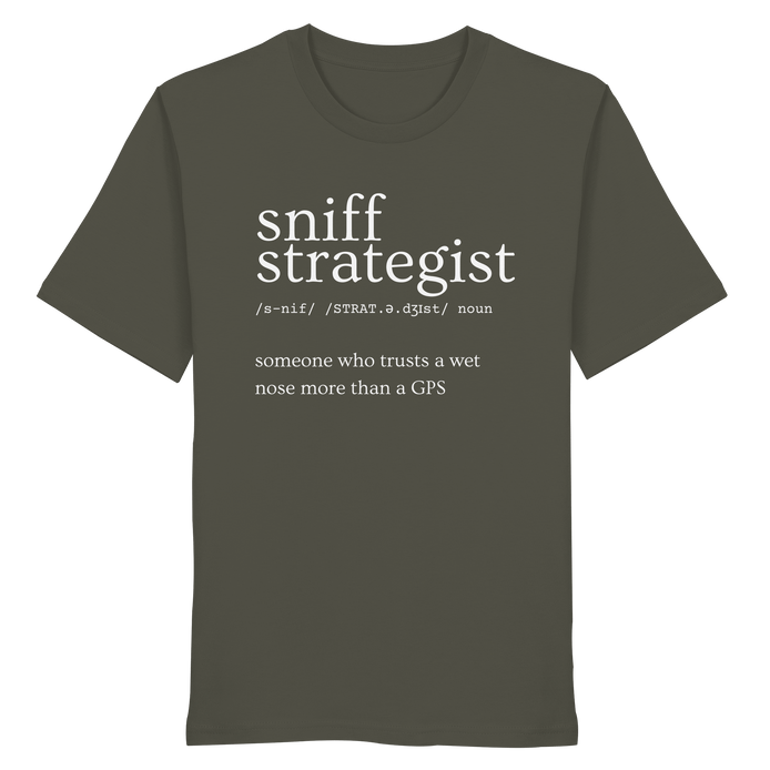James Hunter - Nature and Beyond Unisex-Shirts Khaki / XS Sniff Strategist - Organic Shirt