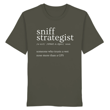 James Hunter - Nature and Beyond Unisex-Shirts Khaki / XS Sniff Strategist - Organic Shirt