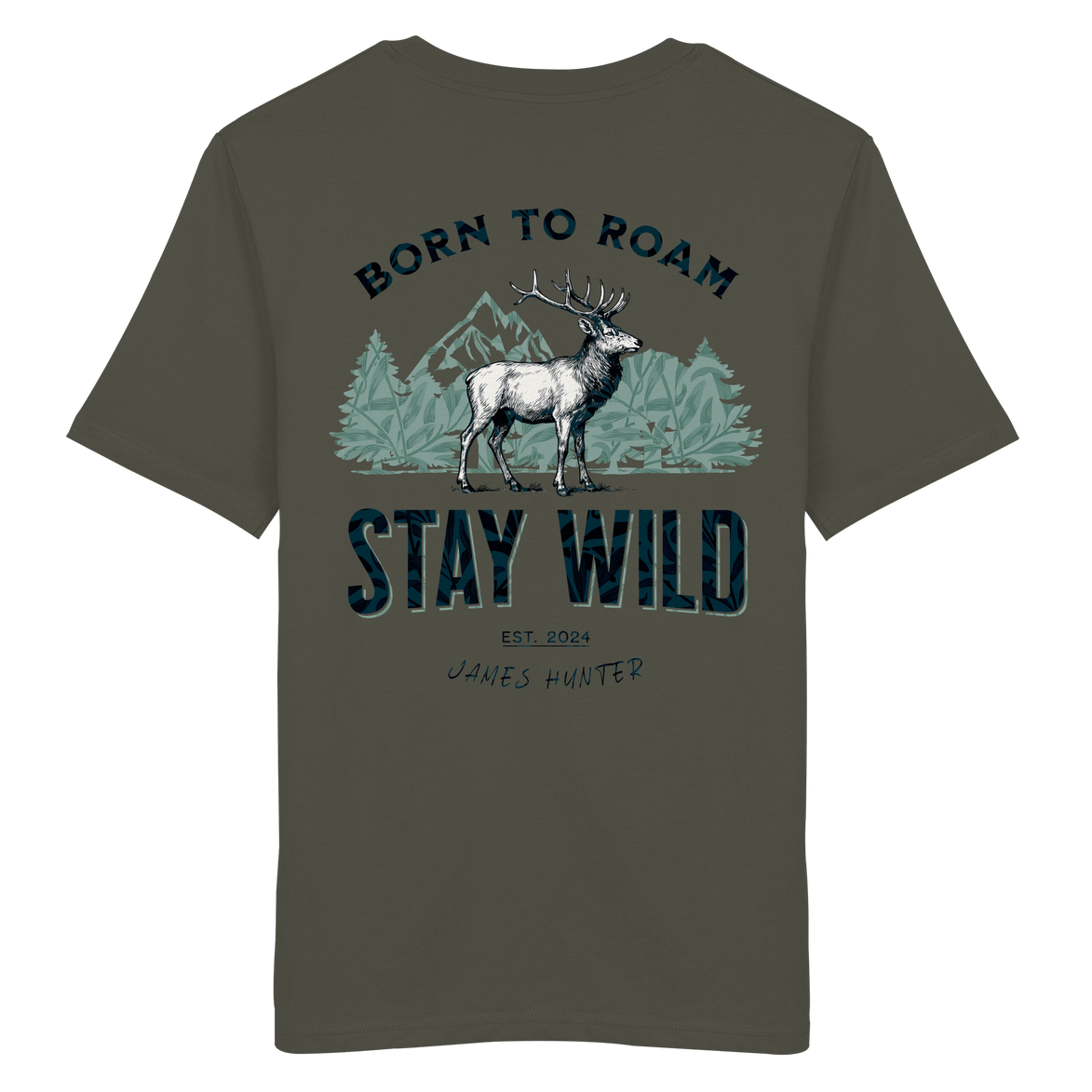 James Hunter - Nature and Beyond Unisex-Shirts Khaki / XS STAY WILD - Boarn to Roam