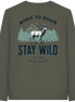 James Hunter - Nature and Beyond Unisex-Shirts Khaki / XS Stay Wild — Born to Roam Organic Longsleeve