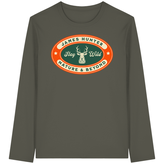 James Hunter - Nature and Beyond Unisex-Shirts Khaki / XS Stay Wild - Organic Longsleeve T-Shirt